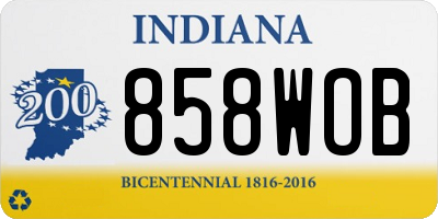 IN license plate 858WOB