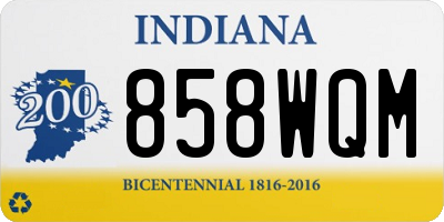 IN license plate 858WQM
