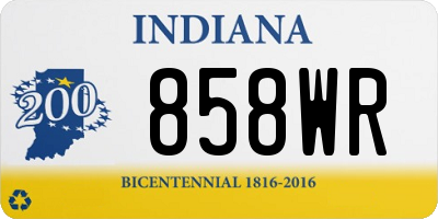 IN license plate 858WR
