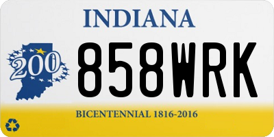 IN license plate 858WRK