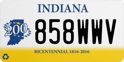 IN license plate 858WWV