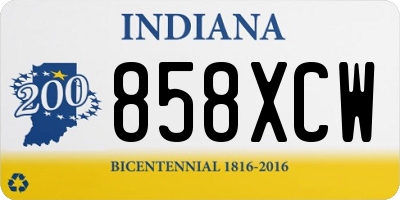 IN license plate 858XCW