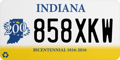 IN license plate 858XKW
