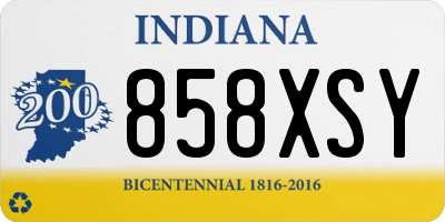 IN license plate 858XSY