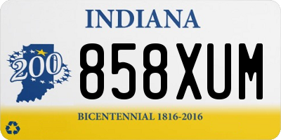 IN license plate 858XUM