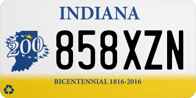 IN license plate 858XZN