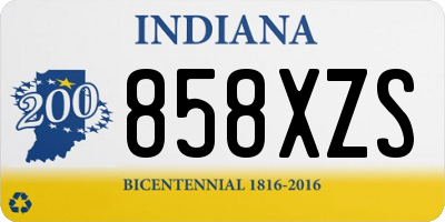 IN license plate 858XZS