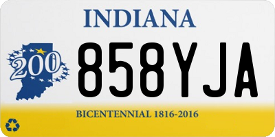 IN license plate 858YJA