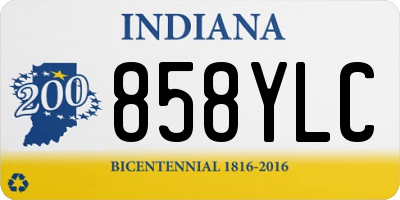 IN license plate 858YLC