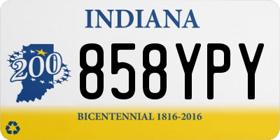 IN license plate 858YPY