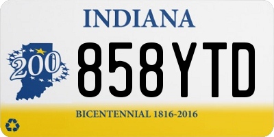 IN license plate 858YTD
