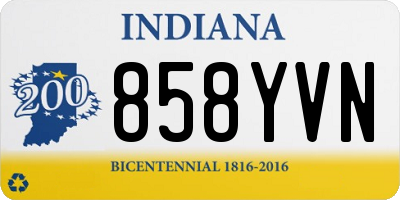 IN license plate 858YVN