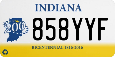 IN license plate 858YYF