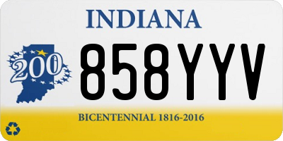 IN license plate 858YYV