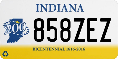 IN license plate 858ZEZ