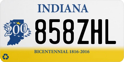 IN license plate 858ZHL