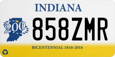 IN license plate 858ZMR