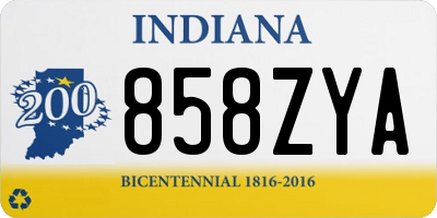 IN license plate 858ZYA