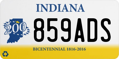 IN license plate 859ADS