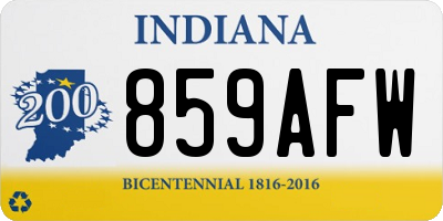 IN license plate 859AFW