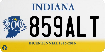 IN license plate 859ALT