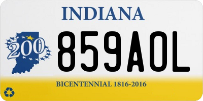 IN license plate 859AOL