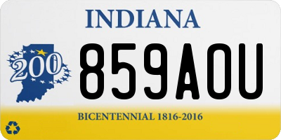 IN license plate 859AOU