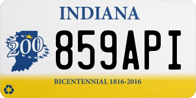 IN license plate 859API