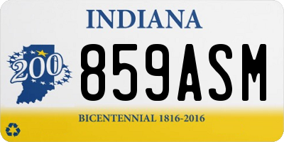 IN license plate 859ASM