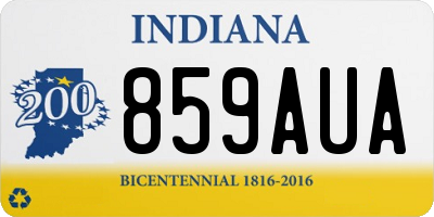 IN license plate 859AUA
