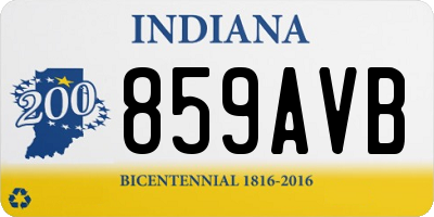 IN license plate 859AVB