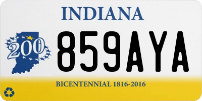 IN license plate 859AYA