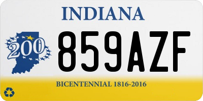 IN license plate 859AZF