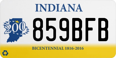 IN license plate 859BFB