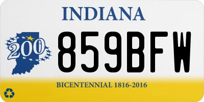 IN license plate 859BFW