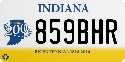 IN license plate 859BHR