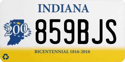 IN license plate 859BJS