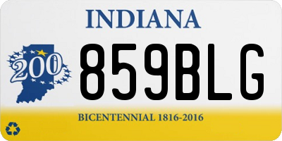 IN license plate 859BLG
