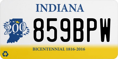 IN license plate 859BPW