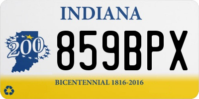 IN license plate 859BPX