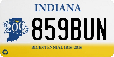 IN license plate 859BUN