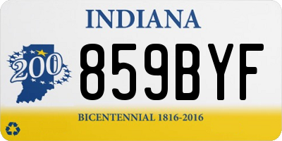 IN license plate 859BYF