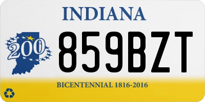 IN license plate 859BZT