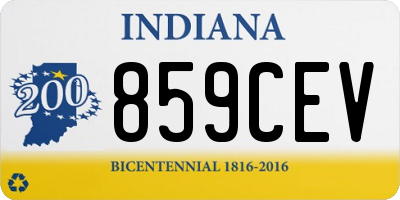 IN license plate 859CEV