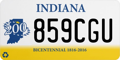 IN license plate 859CGU