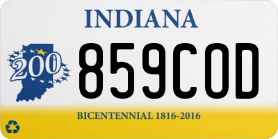 IN license plate 859COD