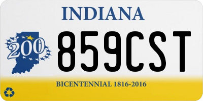IN license plate 859CST