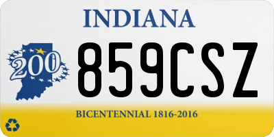 IN license plate 859CSZ