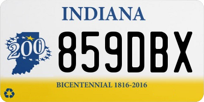 IN license plate 859DBX