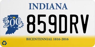 IN license plate 859DRV